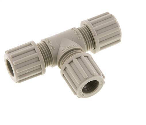 Comp Fitting T 12x10mm PP T-Shape Tee Compression Fitting 10 bar | Tameson.com