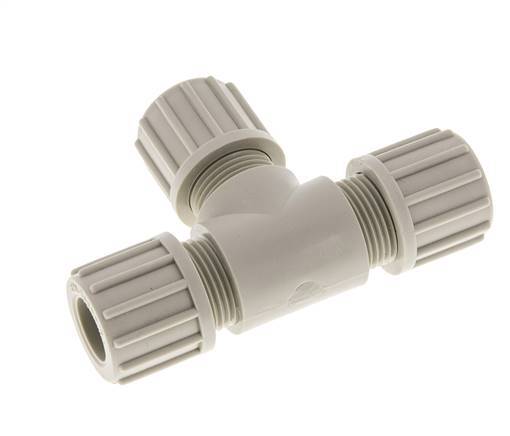 Comp Fitting T 14x12mm PP T-Shape Tee Compression Fitting 10 bar | Tameson.com