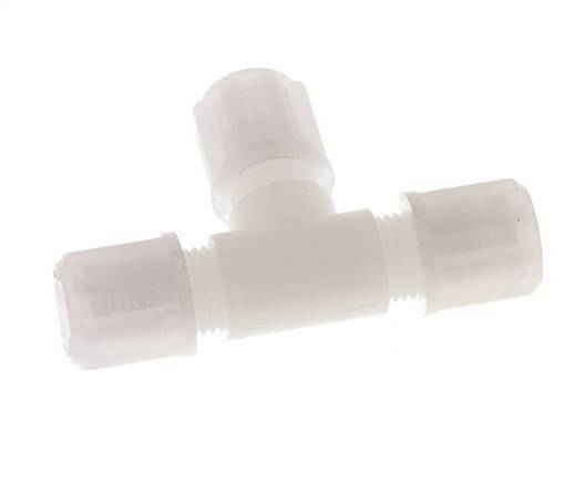 8x6mm PVDF T-Shape Tee Compression Fitting 10 bar