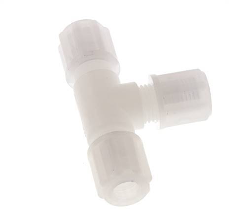 8x6mm PVDF T-Shape Tee Compression Fitting 10 bar