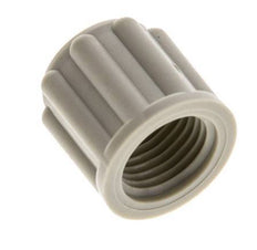 6x4mm (M10x1) PP Union Nut Knurled [20 Pieces]