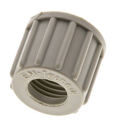10x8mm (M16x1.5) PP Union Nut Knurled [10 Pieces]
