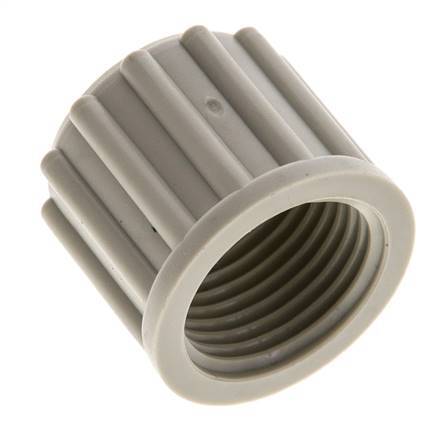 12x10mm (M18x1.5) PP Union Nut Knurled [5 Pieces]