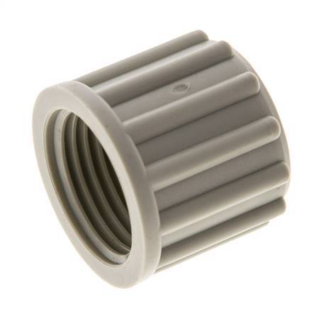 12x10mm (M18x1.5) PP Union Nut Knurled [5 Pieces]
