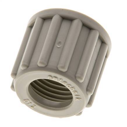 12x10mm (M18x1.5) PP Union Nut Knurled [5 Pieces]