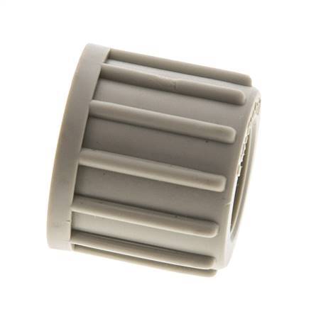6x4mm (M10x1) PVDF Union Nut Knurled [5 Pieces]