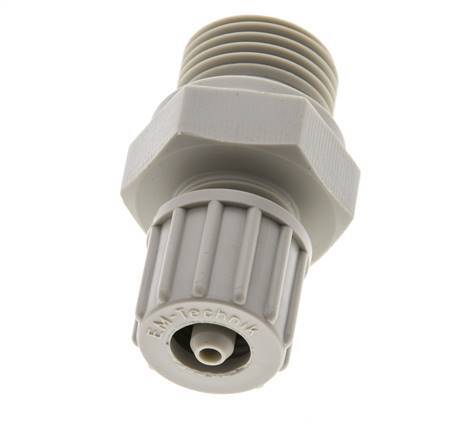 10x4mm & G1/2'' PP Straight Compression Fitting with Male Threads 10 bar PVC and PA