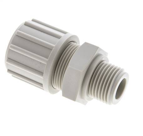 Straight Thread Compression 20x13mm & G1/2'' PP Straight Compression Fitting with Male Threads 10 ...