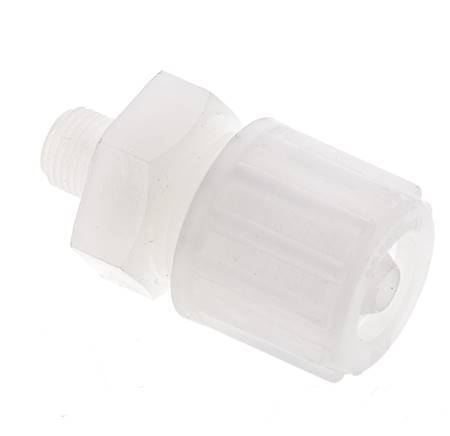 12x6mm & G1/8'' PVDF Straight Compression Fitting with Male Threads 10 bar PVC and PA