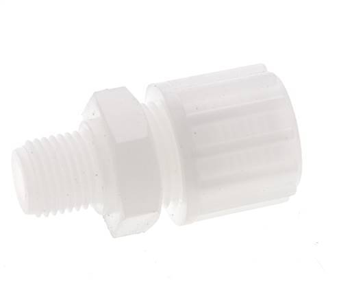 15x9mm & G1/4'' PVDF Straight Compression Fitting with Male Threads 10 bar PVC and PA