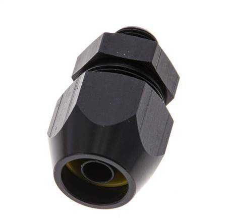 12x6mm & G1/8'' Aluminum Straight Compression Fitting with Male Threads 10 bar PVC and PA [2 Pieces]