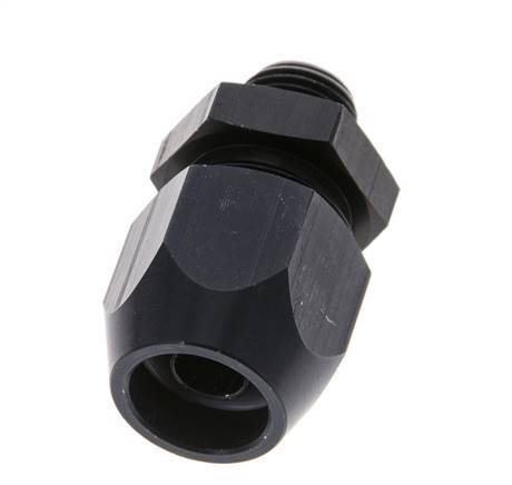 14x8mm & G1/4'' Aluminum Straight Compression Fitting with Male Threads 10 bar PVC and PA [2 Pieces]
