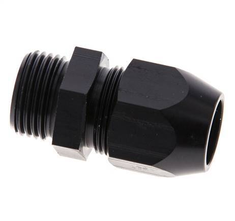 12x6mm & G3/8'' Aluminum Straight Compression Fitting with Male Threads 10 bar PVC and PA [2 Pieces]
