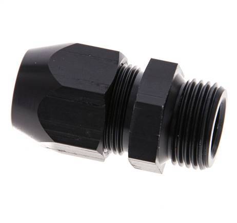 12x6mm & G3/8'' Aluminum Straight Compression Fitting with Male Threads 10 bar PVC and PA [2 Pieces]