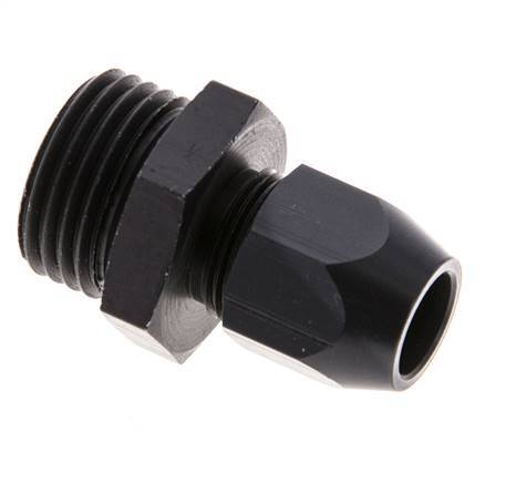 10x4mm & G1/2'' Aluminum Straight Compression Fitting with Male Threads 10 bar PVC and PA [2 Pieces]