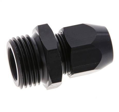 12x6mm & G1/2'' Aluminum Straight Compression Fitting with Male Threads 10 bar PVC and PA [2 Pieces]