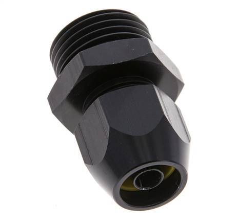 12x6mm & G1/2'' Aluminum Straight Compression Fitting with Male Threads 10 bar PVC and PA [2 Pieces]