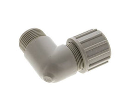 12x6mm & G3/8'' PVDF Elbow Compression Fitting with Male Threads 10 bar PVC and PA