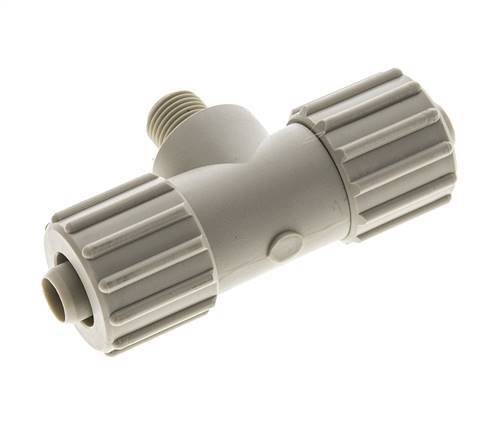 Comp Fitting T 15x9mm & G1/4'' PP T-Shape Tee Compression Fitting with Male Threads 1 ...