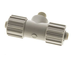 15x9mm & G1/4'' PP T-Shape Tee Compression Fitting with Male Threads 10 bar PVC and PA