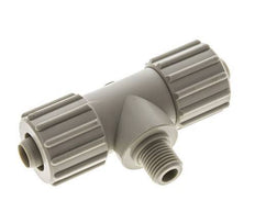 15x9mm & G1/4'' PP T-Shape Tee Compression Fitting with Male Threads 10 bar PVC and PA