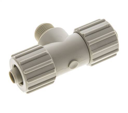 Comp Fitting T 15x9mm & G3/8'' PP T-Shape Tee Compression Fitting with Male Threads 1 ...