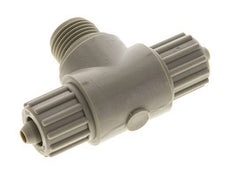 12x6mm & G1/2'' PP T-Shape Tee Compression Fitting with Male Threads 10 bar PVC and PA