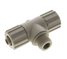 15x9mm & G1/2'' PP T-Shape Tee Compression Fitting with Male Threads 10 bar PVC and PA