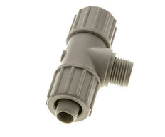 20x13mm & G1/2'' PP T-Shape Tee Compression Fitting with Male Threads 10 bar PVC and PA
