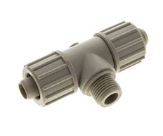 20x13mm & G1/2'' PP T-Shape Tee Compression Fitting with Male Threads 10 bar PVC and PA