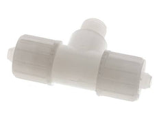 12x6mm & G1/4'' PVDF T-Shape Tee Compression Fitting with Male Threads 10 bar PVC and PA