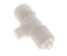 20x13mm & G1/2'' PVDF T-Shape Tee Compression Fitting with Male Threads 10 bar PVC and PA
