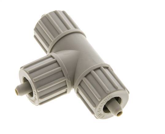 10x4mm PP T-Shape Tee Compression Fitting 10 bar PVC and PA