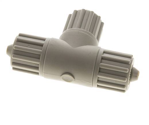 12x6mm PP T-Shape Tee Compression Fitting 10 bar PVC and PA