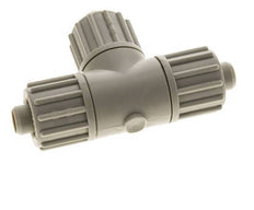 16x10mm PP T-Shape Tee Compression Fitting 10 bar PVC and PA