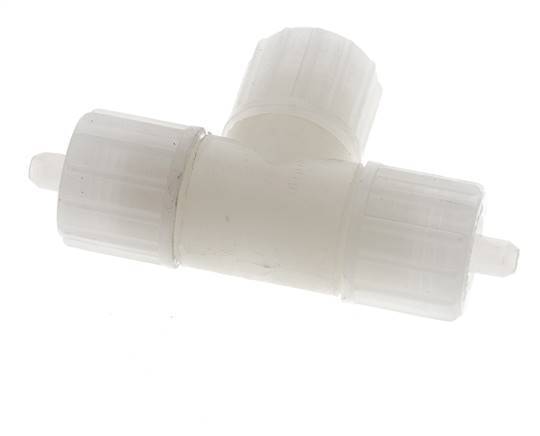 10x4mm PVDF T-Shape Tee Compression Fitting 10 bar PVC and PA