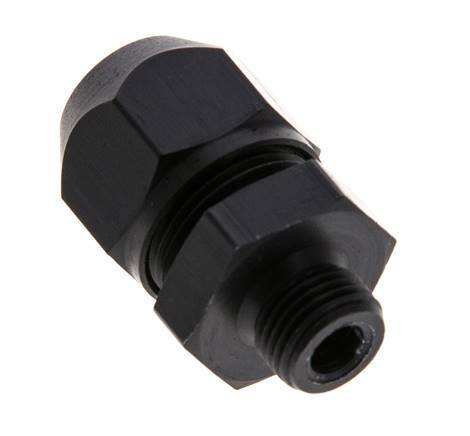 7x4mm & G1/8'' Aluminum Straight Compression Fitting with Male Threads 10 bar PVC and PA