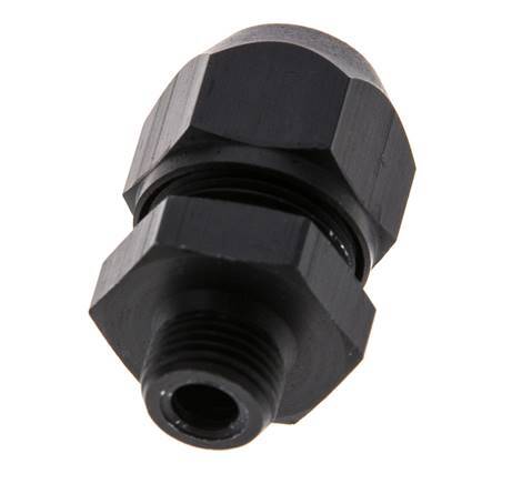 7x4mm & G1/8'' Aluminum Straight Compression Fitting with Male Threads 10 bar PVC and PA