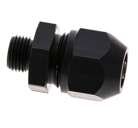 7x4mm & G1/8'' Aluminum Straight Compression Fitting with Male Threads 10 bar PVC and PA