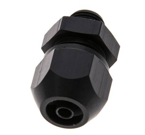 7x4mm & G1/8'' Aluminum Straight Compression Fitting with Male Threads 10 bar PVC and PA