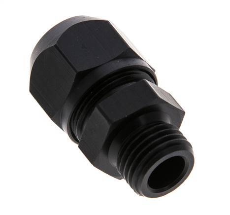 9x6mm & G1/4'' Aluminum Straight Compression Fitting with Male Threads 10 bar PVC and PA