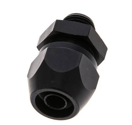12x9mm & G1/4'' Aluminum Straight Compression Fitting with Male Threads 10 bar PVC and PA