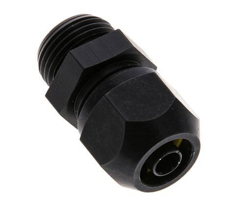 9x6mm & G3/8'' Aluminum Straight Compression Fitting with Male Threads 10 bar PVC and PA