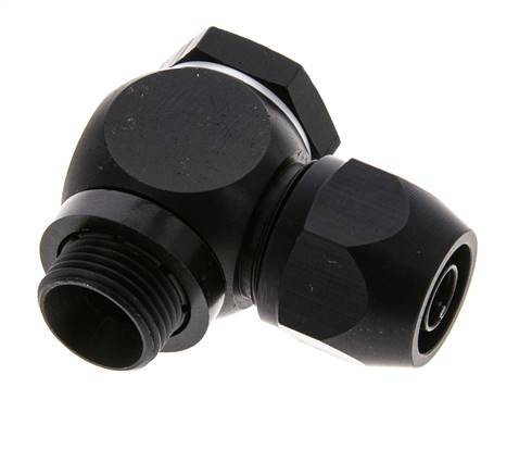 12x9mm & G3/8'' Aluminum Elbow Compression Fitting with Male Threads 10 bar PVC and PA