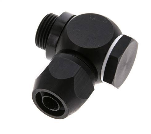 12x9mm & G3/8'' Aluminum Elbow Compression Fitting with Male Threads 10 bar PVC and PA