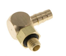4 mm & M5 Brass Elbow Hose Barb with Male Threads NBR Rotatable [2 Pieces]