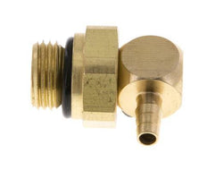 3 mm & G1/8'' Brass Elbow Hose Barb with Male Threads NBR Rotatable [2 Pieces]