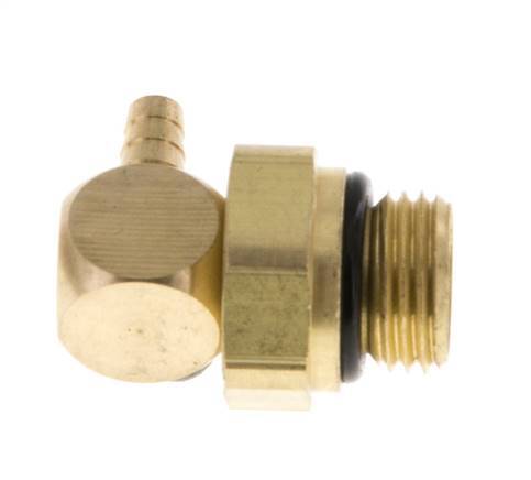 3 mm & G1/8'' Brass Elbow Hose Barb with Male Threads NBR Rotatable [2 Pieces]