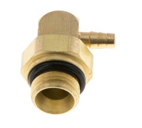 3 mm & G1/8'' Brass Elbow Hose Barb with Male Threads NBR Rotatable [2 Pieces]