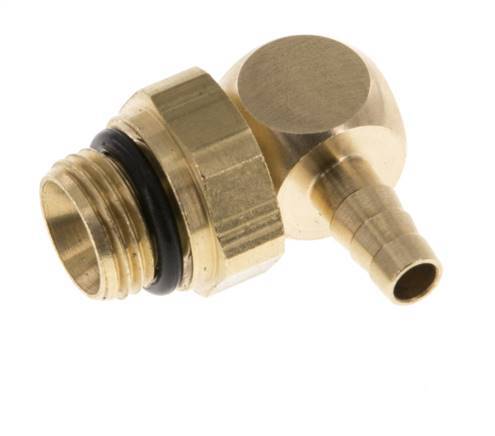 4 mm & G1/8'' Brass Elbow Hose Barb with Male Threads NBR Rotatable